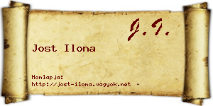 Jost Ilona névjegykártya